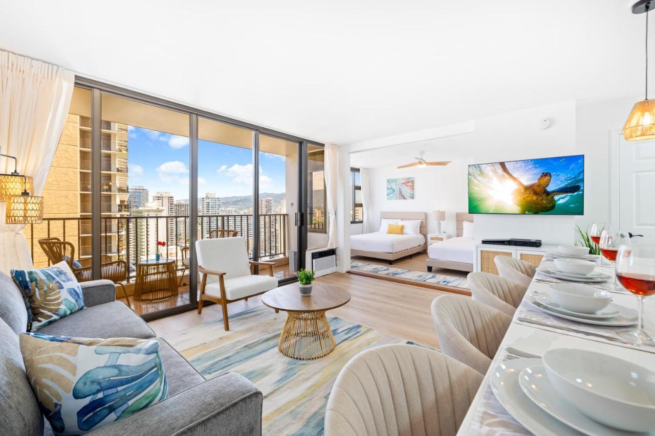 Gorgeous Condo With Ocean View, Near Beach, Free Parking Хонолулу Екстериор снимка